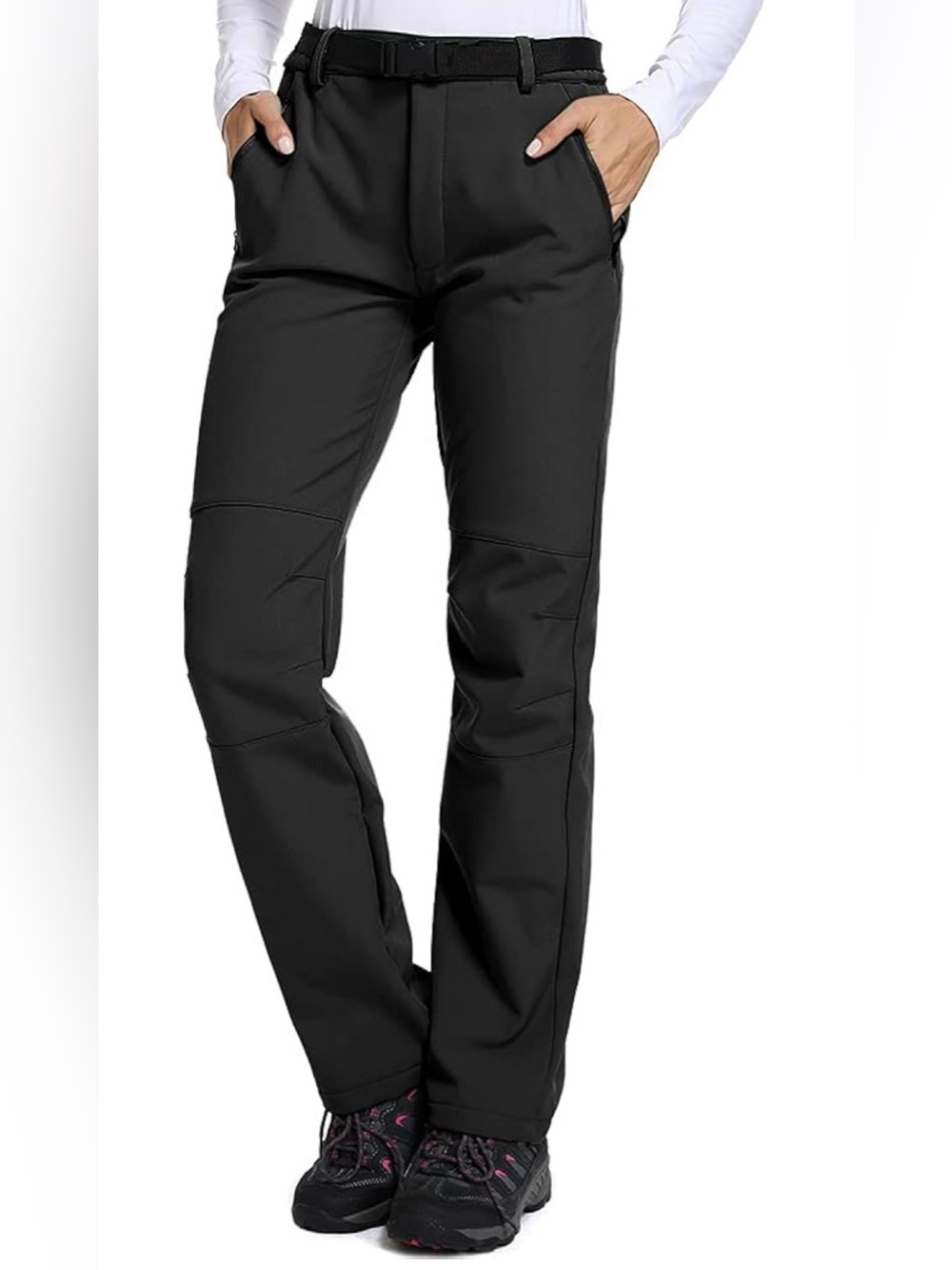 Women's Waterproof Pants Hiking Ski Snow Fleece Lined Pants Size L